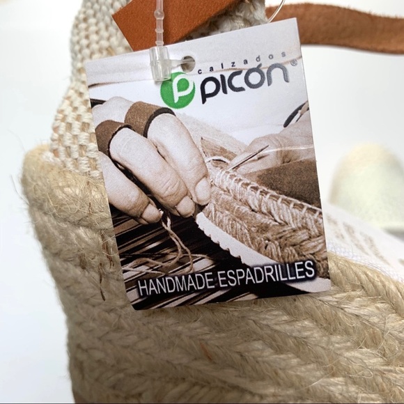 PICON Handmade Woven Wedge Espadrille Sandals - Picture 15 of 16